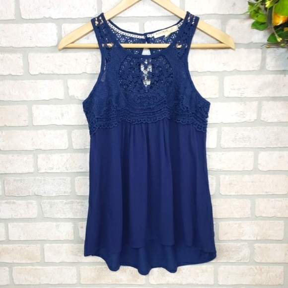 REWIND Lace Crocheted Sleeveless Blouse Size S - Picture 9 of 9